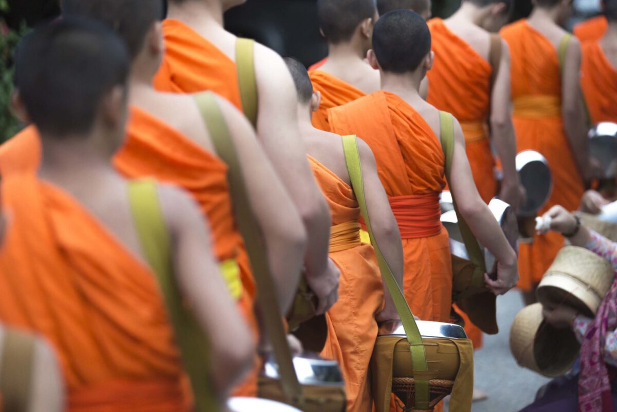 Boy buddhist monks Laos