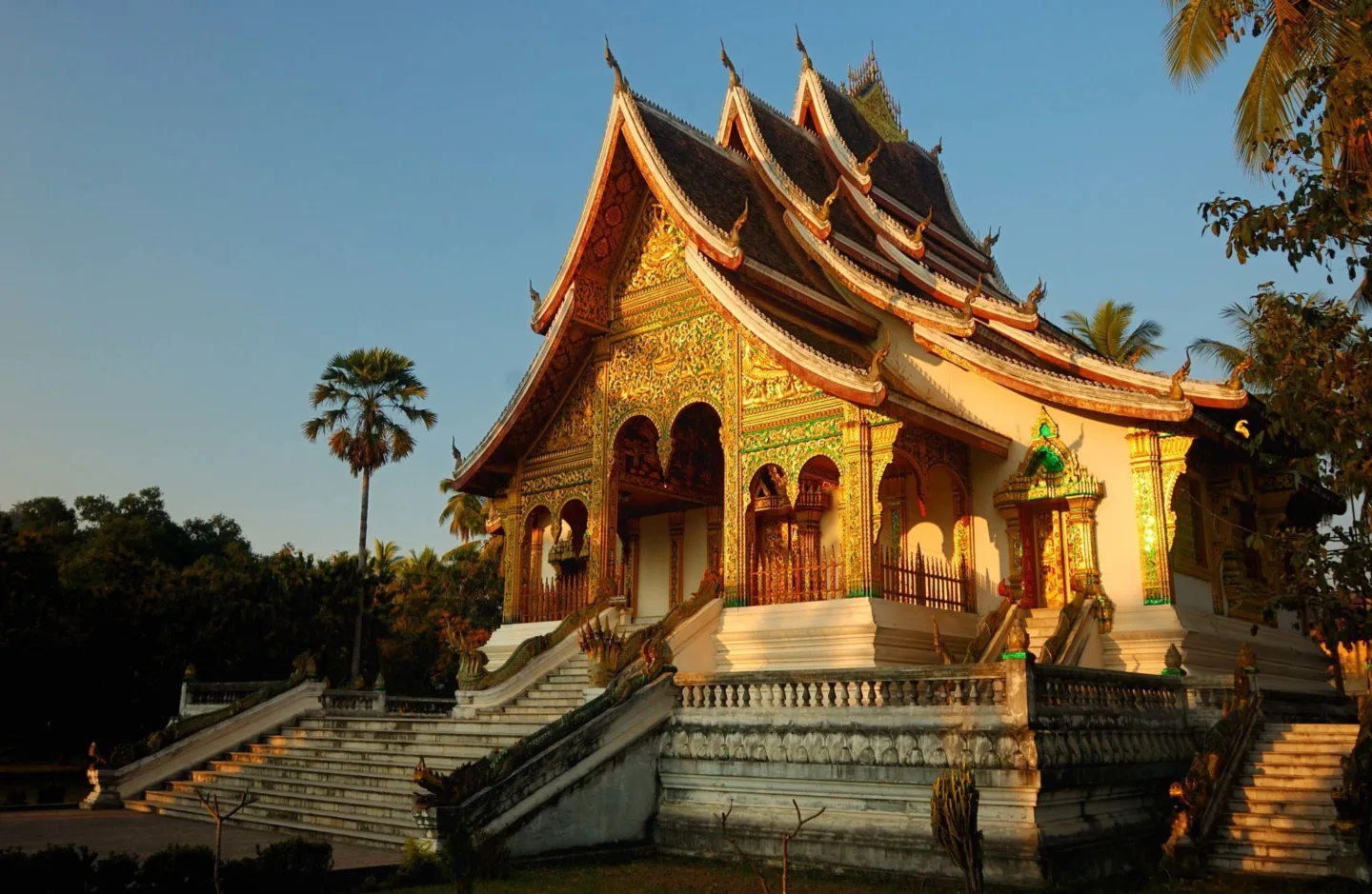 Luang prabang temple Haw Pha Bang Laos
