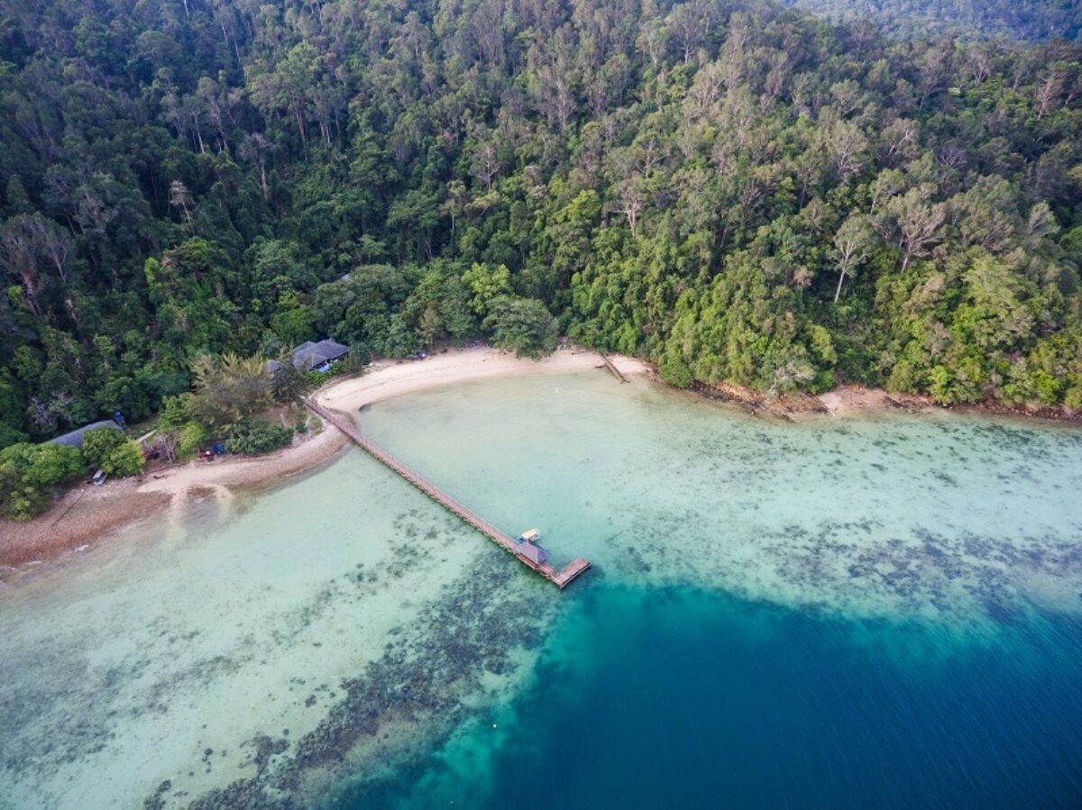 TAR islands drone shot Borneo 1